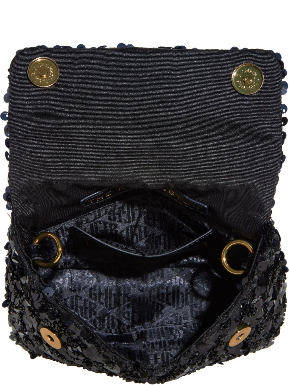 Kurt Geiger Mini Purse Newest Elegany Black Sequin Women's Stylish Crossbody Bag - Picture 5 of 8